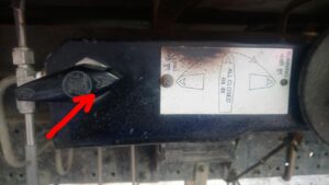 Control panel with closed valve indicator